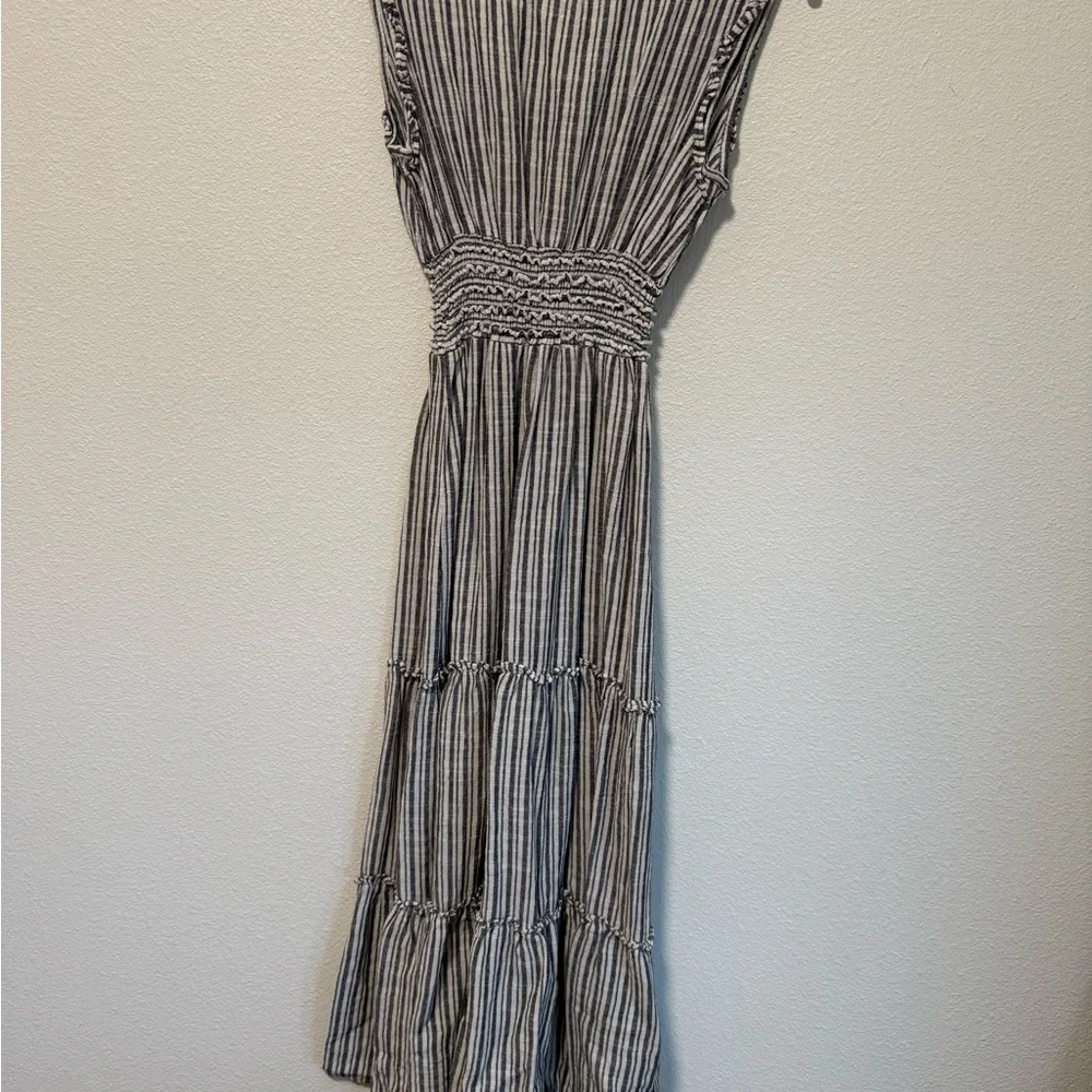 Max Studio Monochrome Striped Maxi Dress - Picture 1 of 4